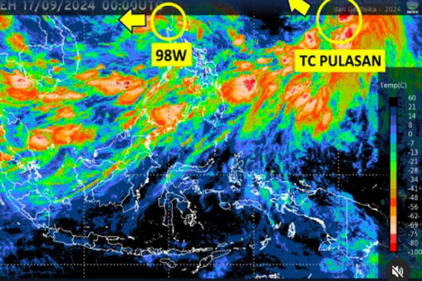 Siklon Tropis Pulasan Terdeteksi Dekat Indonesia, Awas Dampaknya dalam 24 Jam ke Depan!